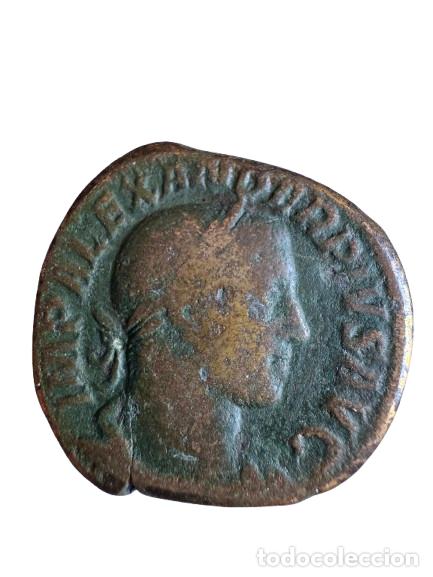 Monedas Imperio Romano: Alejandro Severo. As 18,1 gr Rev/ MARS ULTOR SC