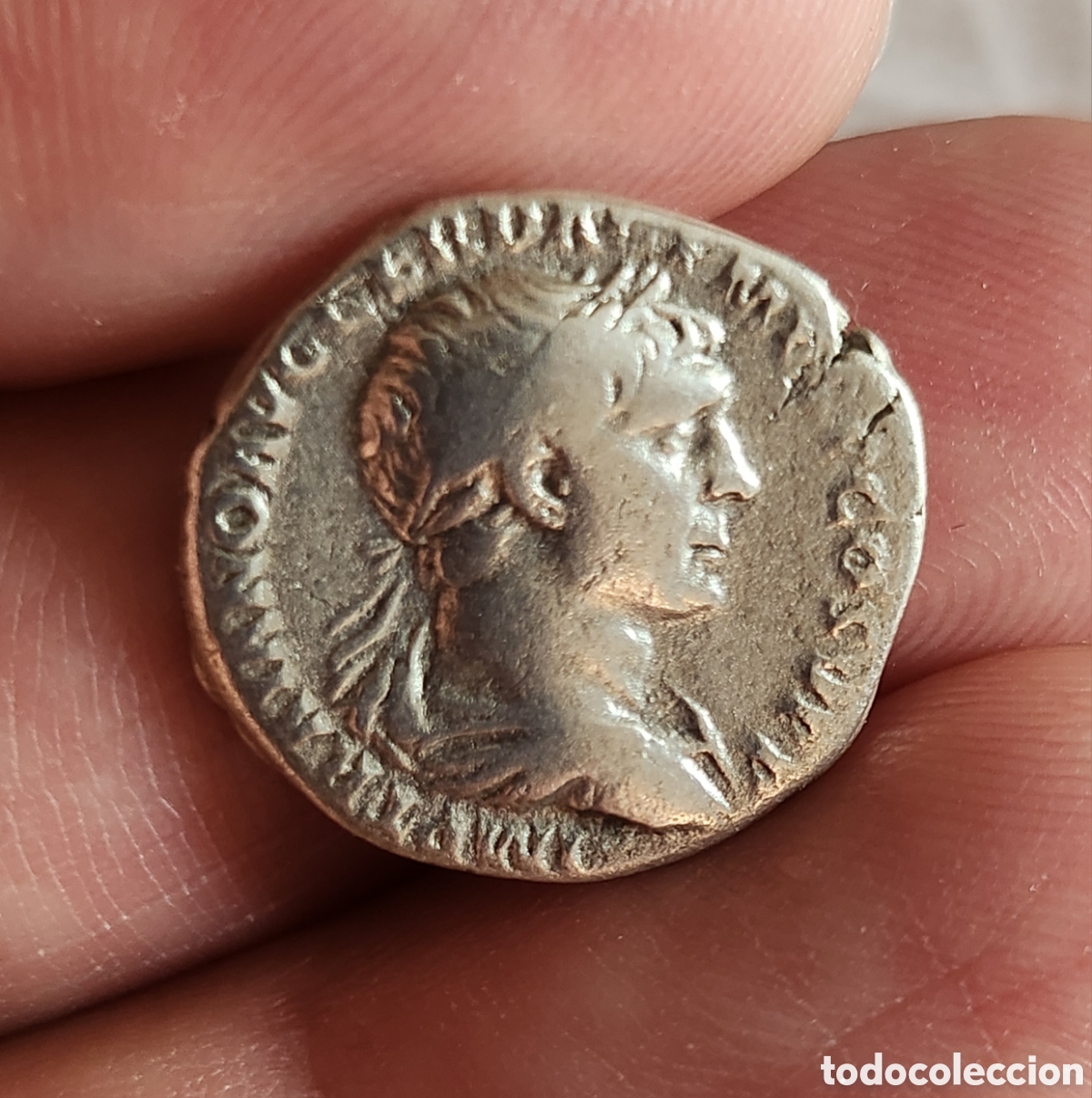Monnaies Empire Romain: Aut&eacute;ntico Denario de Trajano