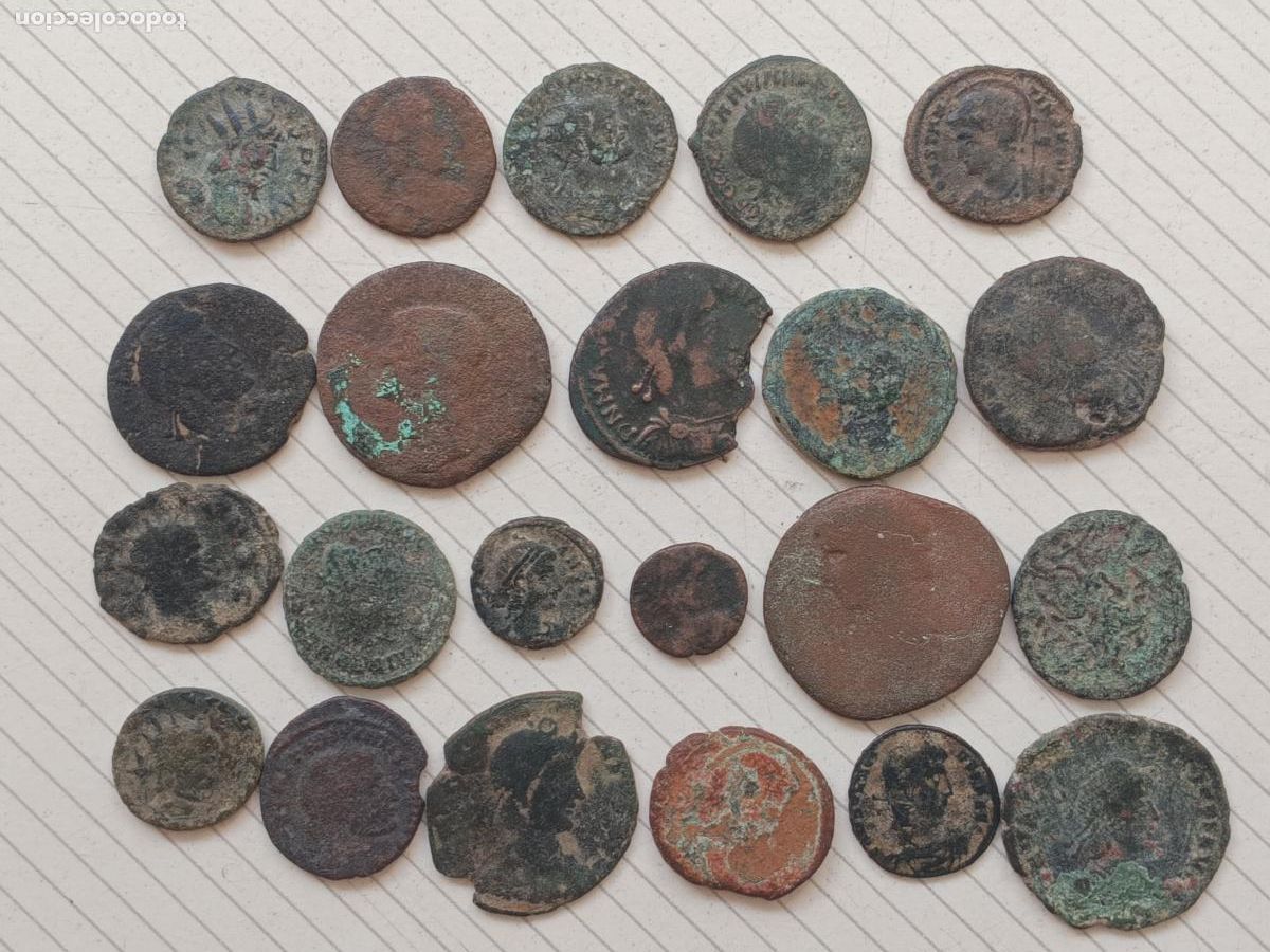 Monedas Imperio Romano: 22 monedas romanas antiguas