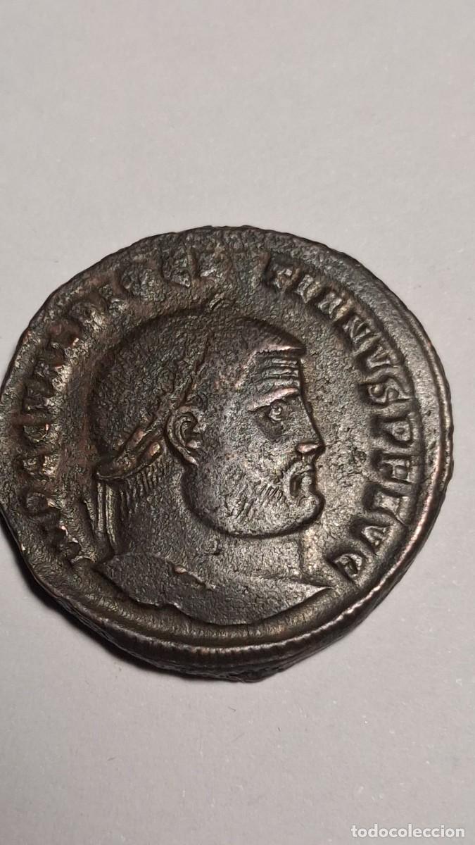 Monedas Imperio Romano: Moneda Imperio Romano follis Galerio Maximiano