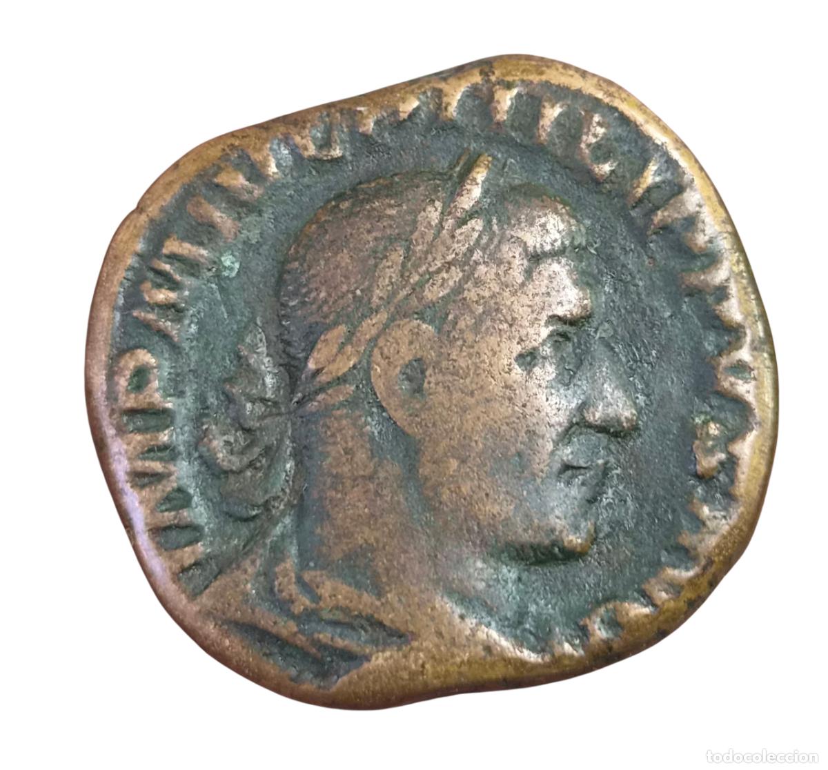 Monedas Imperio Romano: Filipo Padre. Sestercio. Rev/ FORTUNA REDUX