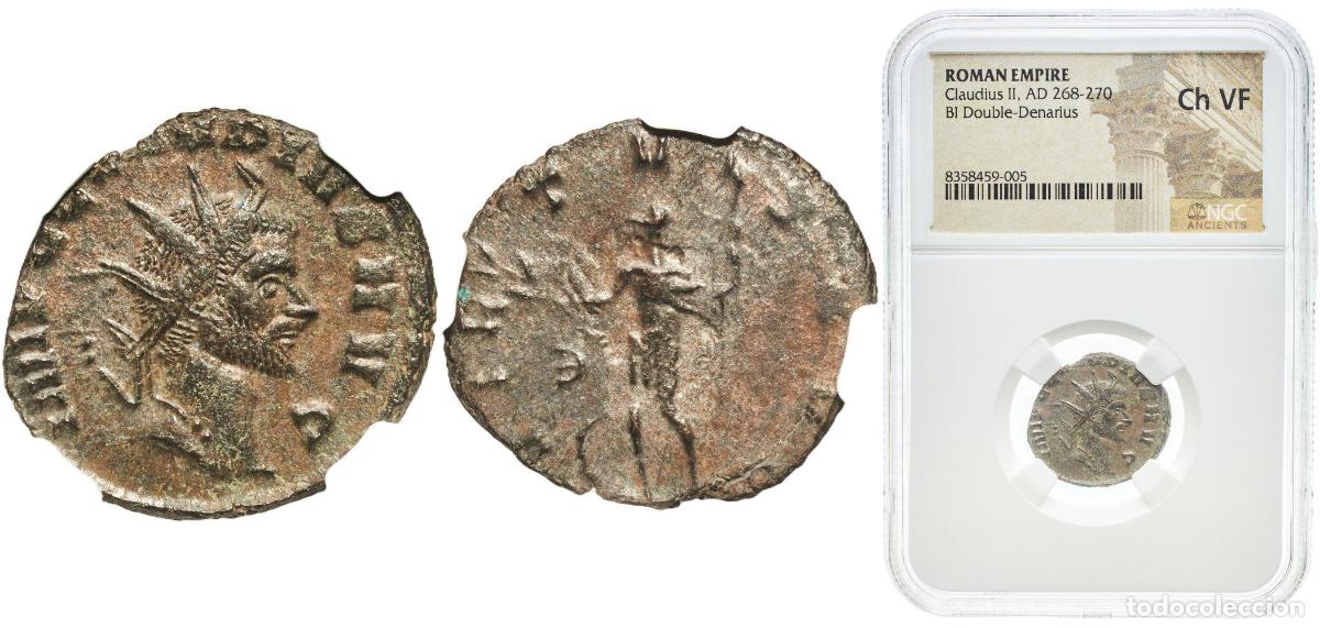 Monedas Imperio Romano: Rome Roman Empire 268 - 270 Antoninianus - Claudius II Gothicus (BI Double-Denarius) Silver NGC Ch