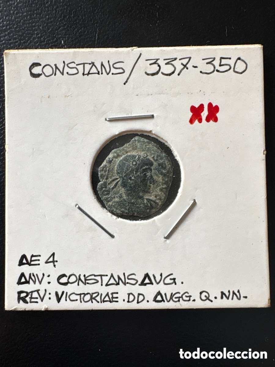 Monnaies Empire Romain: Moneda romana AE4 Constans 337-350 muy bonita (A3)