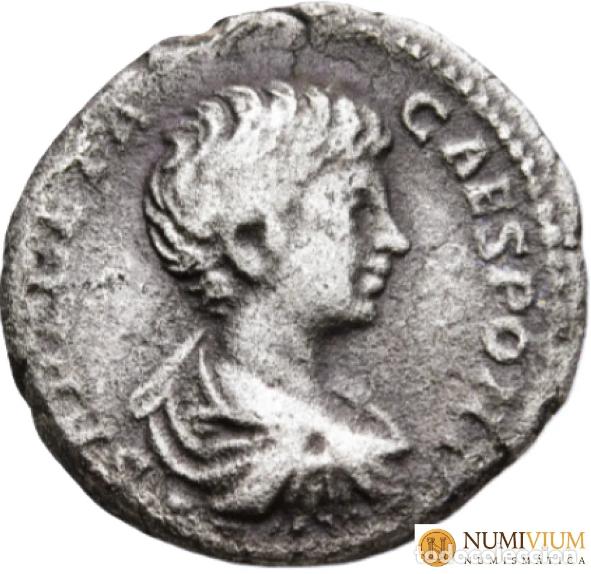 Monedas Imperio Romano: GETA (C&eacute;sar, 198-209 d.C.). Roma. Denario de plata.