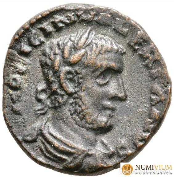 Monedas Imperio Romano: Tr&oacute;ade. Alejandr&iacute;a. Valeriano I (253-260). As.