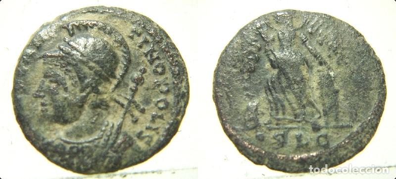 Monedas Imperio Romano: Moneda Romana Conmemorativa de Constantinopolis ceca SLG Lyon