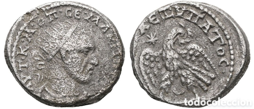 Monedas Imperio Romano: Tetradracma de plata del emperador Macrinus acu&ntilde;ada en Siria a&ntilde;o 217-218