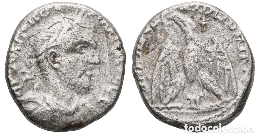 Monedas Imperio Romano: Tetradracma de plata del emperador Macrinus acu&ntilde;ada en Siria a&ntilde;o 217-2186