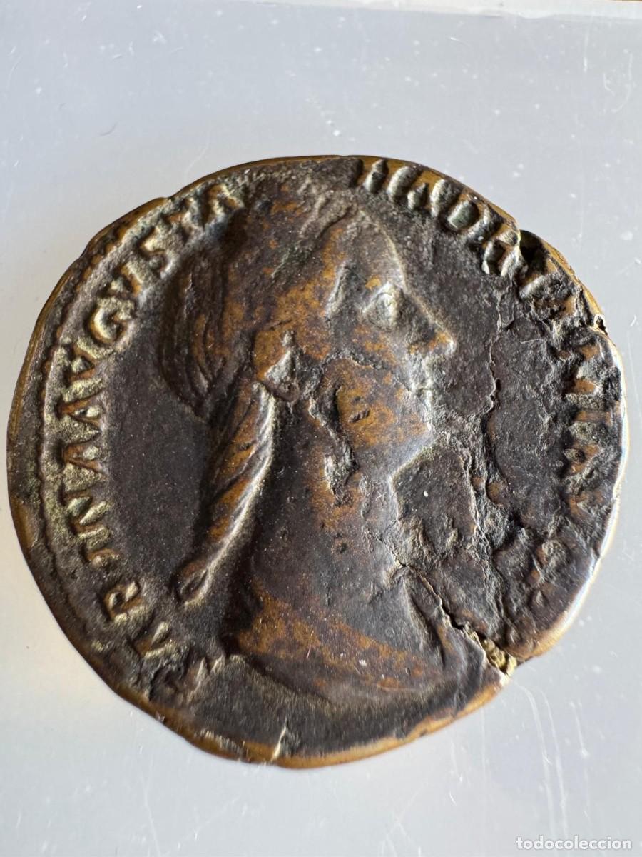 Monedas Imperio Romano: Sabina ( 137 dC) Esposa de Adriano Sestercio 22,1 gr. Rev/ CONCORDIA AUG