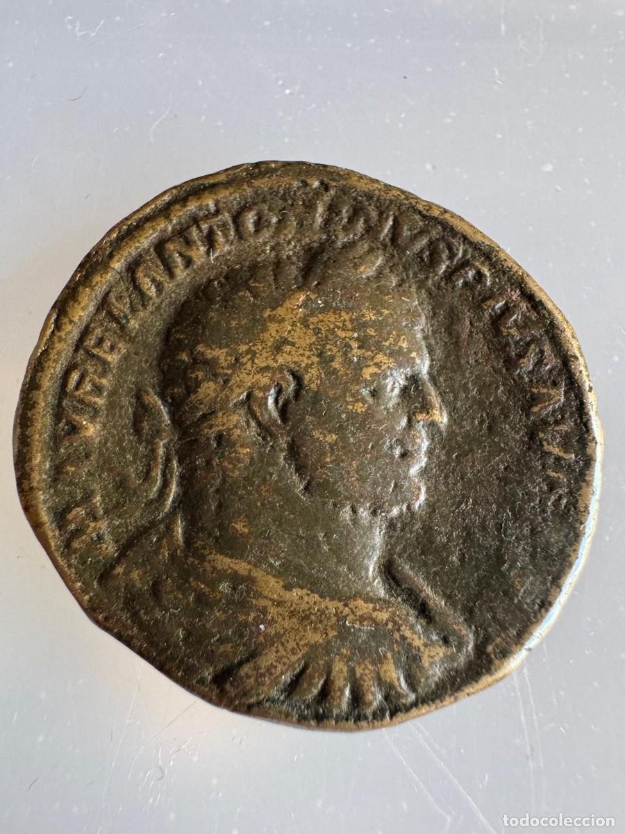Monedas Imperio Romano: Caracalla (198-217 dC) Sestercio 24,3 gr Rev/TRP.XVI.COS IIII SC