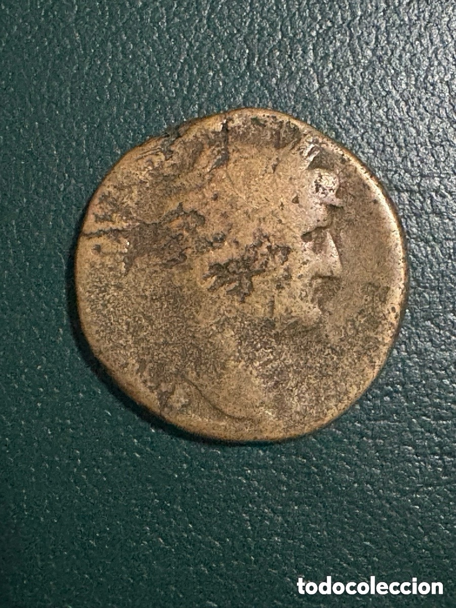 Monedas Imperio Romano: Antigua moneda romana de bronce a catalogar (A2)