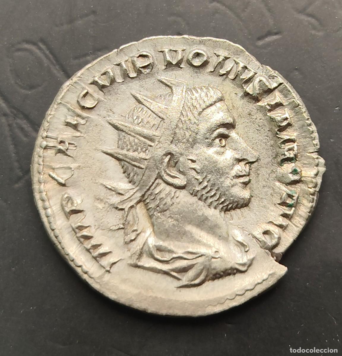 M&uuml;nzen R&ouml;misches Reich: IMPERIO ROMANO. A&Ntilde;O 251 / 52 D.C. VOLUSIANO. ANTONINIANO. PESO 3,8 GR