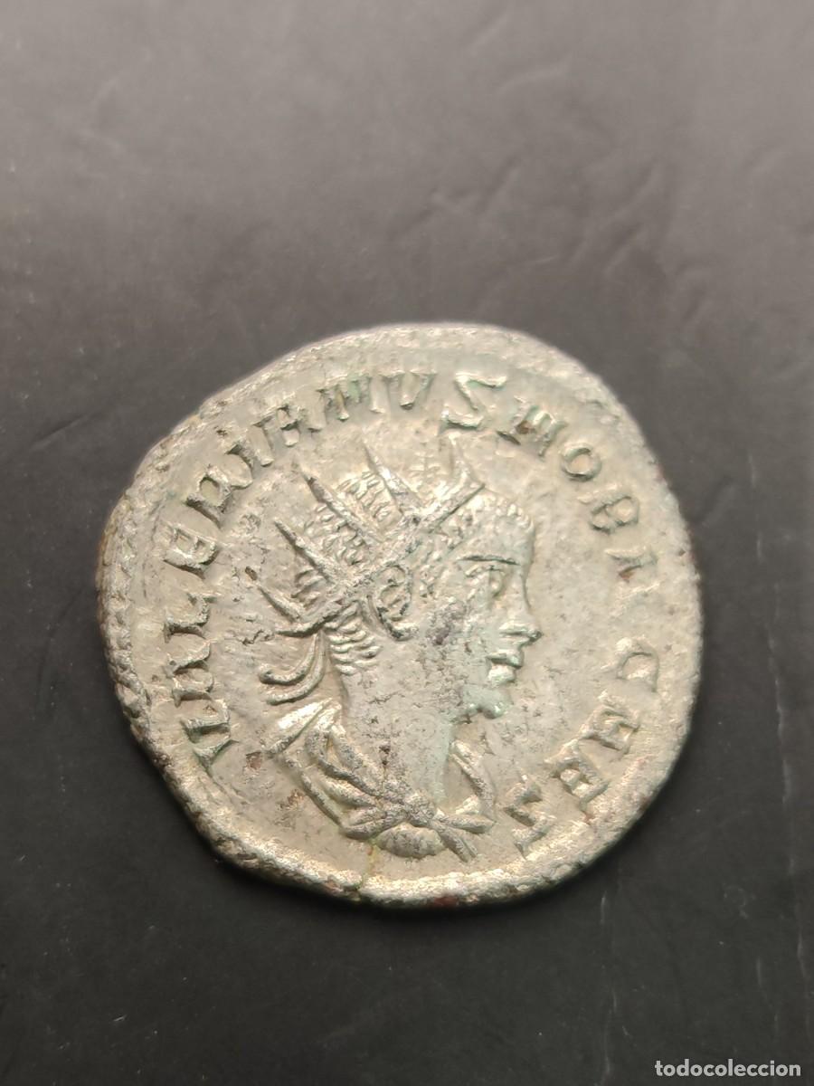 M&uuml;nzen R&ouml;misches Reich: IMPERIO ROMANO. VALERIANO II. A&Ntilde;O 256 /58 D.C. ANTONNIANO. PESO 3,6 GR