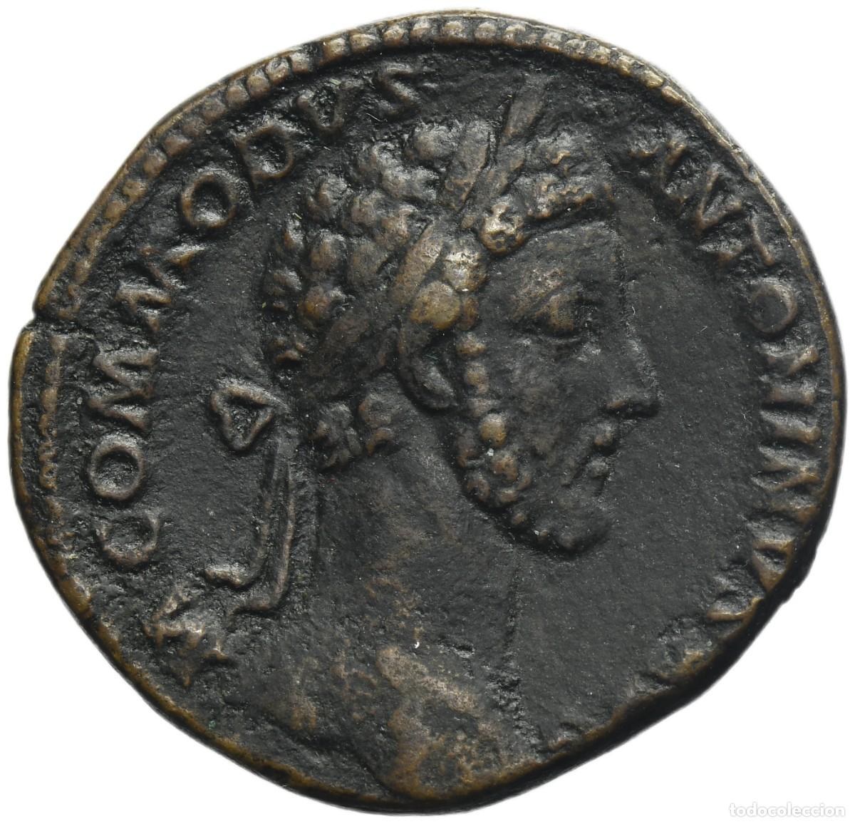 Monedas Imperio Romano: SC. Roma-C&oacute;modo. Sestercio. Roma 181 d.C. MBC+/VF+ Cobre 23,7 g