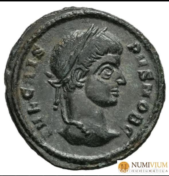 Monedas Imperio Romano: Crispo. Follis. 320-321 d.C. Siscia. (Ric VII-169)