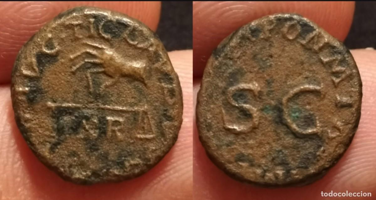Monedas Imperio romano: Emperador CLAUDIO (41-45 d.c.) Cuadrante. - Foto 1