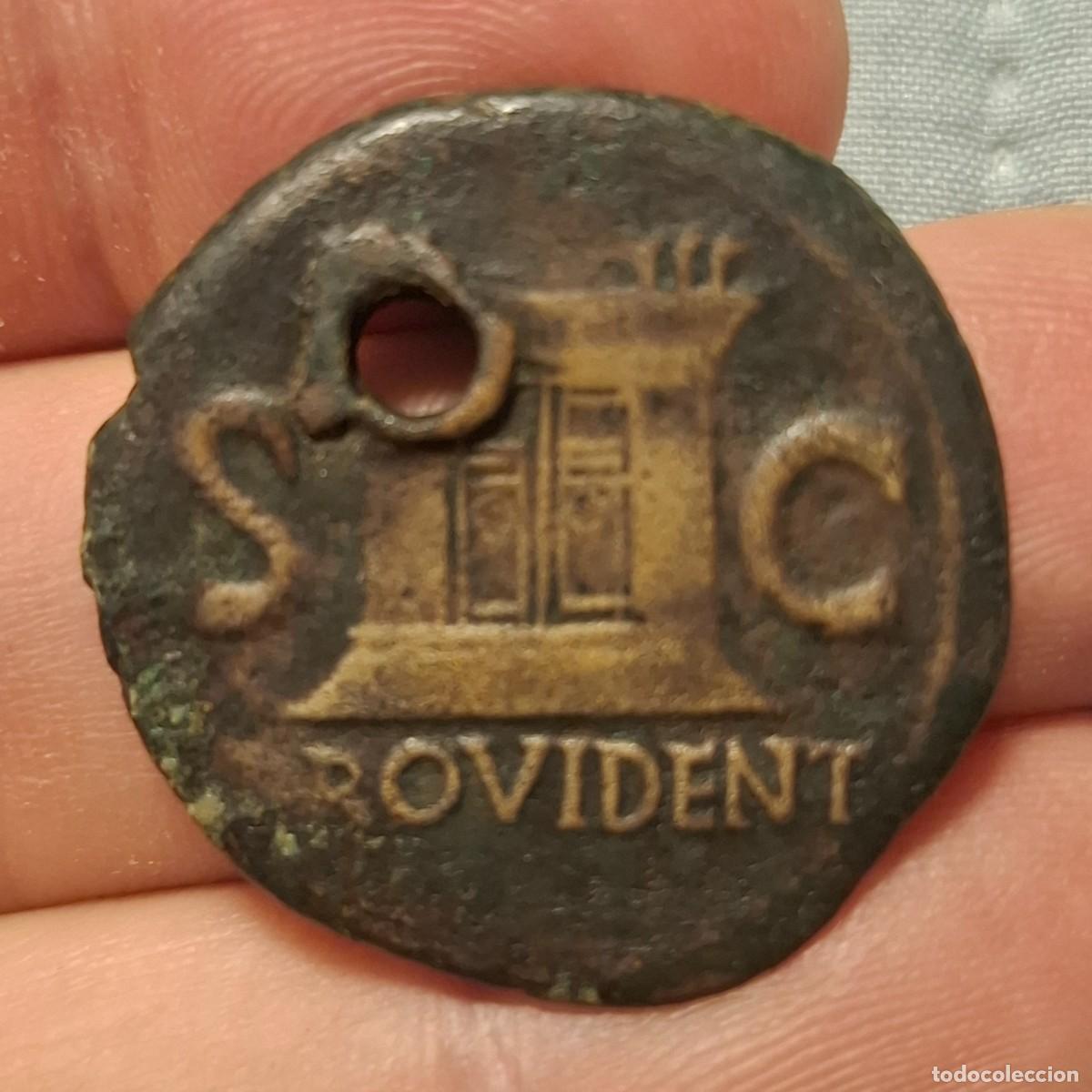 Monedas Imperio Romano: As reinado de Tiberio. Posterior al 22 dC. Busto de AUGUSTO.