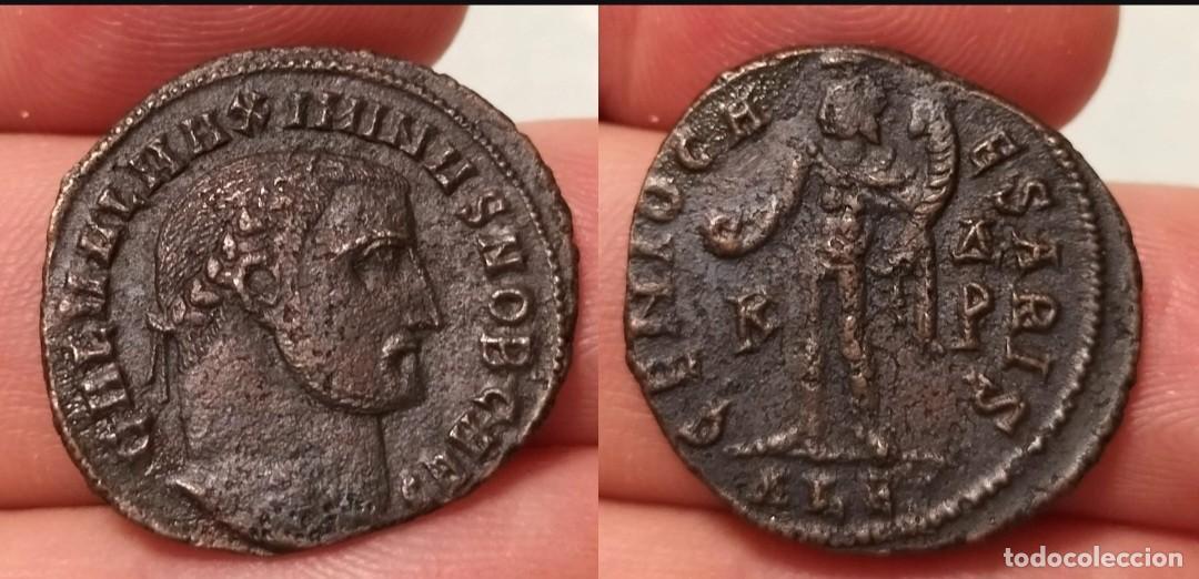 Monedas Imperio Romano: Follis romano del Emperador Maximino II Daza. 310-313 dC alejandria