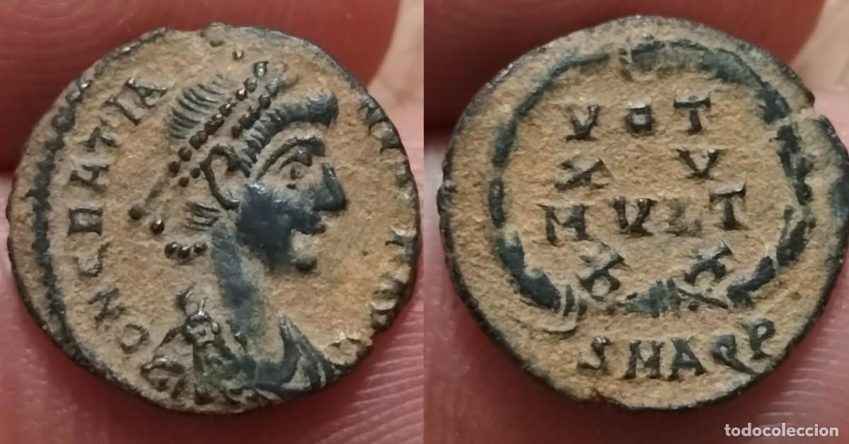 Monedas Imperio Romano: Nummus del Emperador Graciano 367-383 dG Aquilea