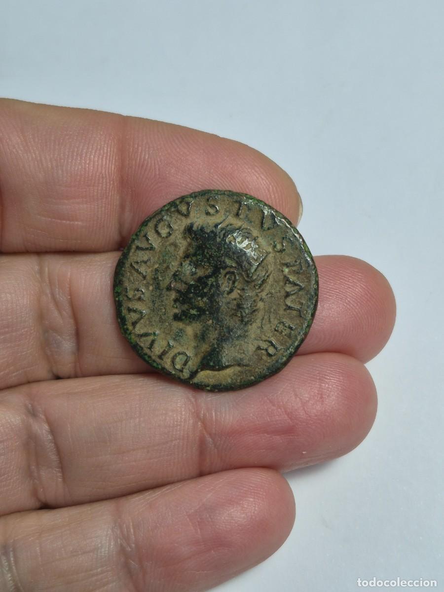 Monedas Imperio Romano: NT/ BUEN DUPONDIO DE AUGUSTO BELLA PATINA VERDE 10,10 grs (A865)