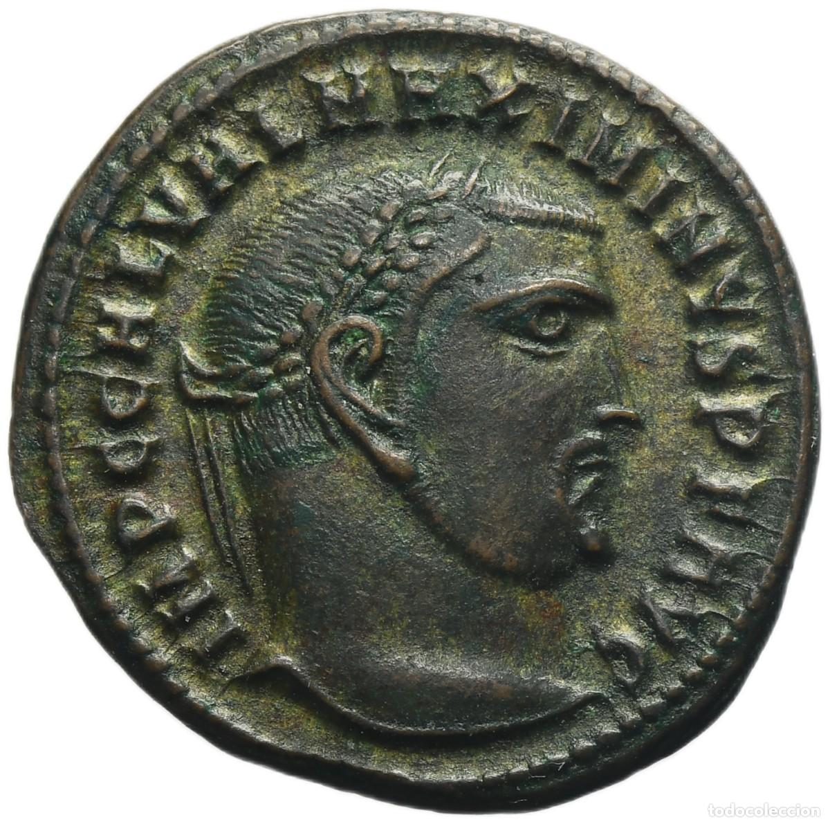 Monedas Imperio Romano: SC-Roma-Maximino II Daza. Follis. 312 d.C. Nicomedia. EBC-/XF-. Cobre 5,1 g.