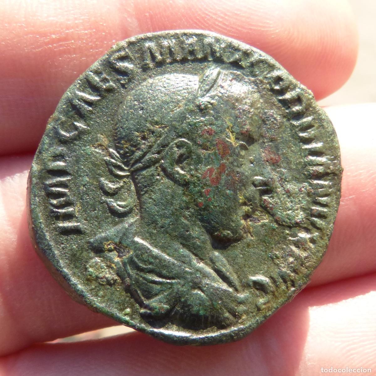 Monedas Imperio Romano: Sestercio de gordiano, 16,35gr.