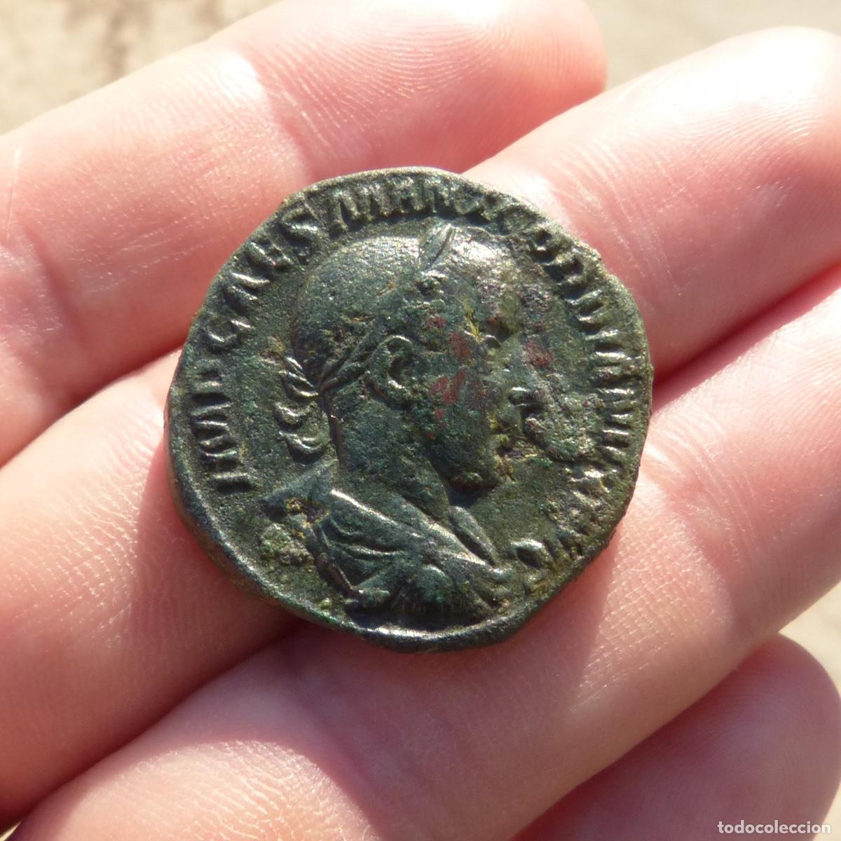 Monedas Imperio romano: Sestercio de gordiano, 16,35gr. - Foto 5