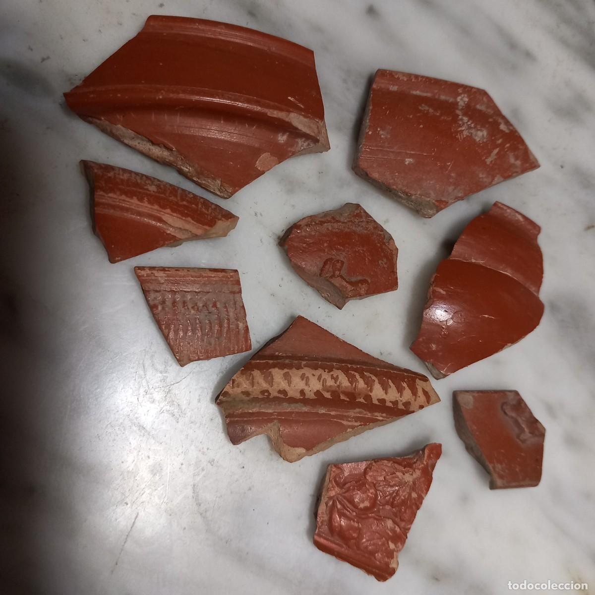 Monedas Imperio Romano: Lote de fragmentos de terra sigillata romana.