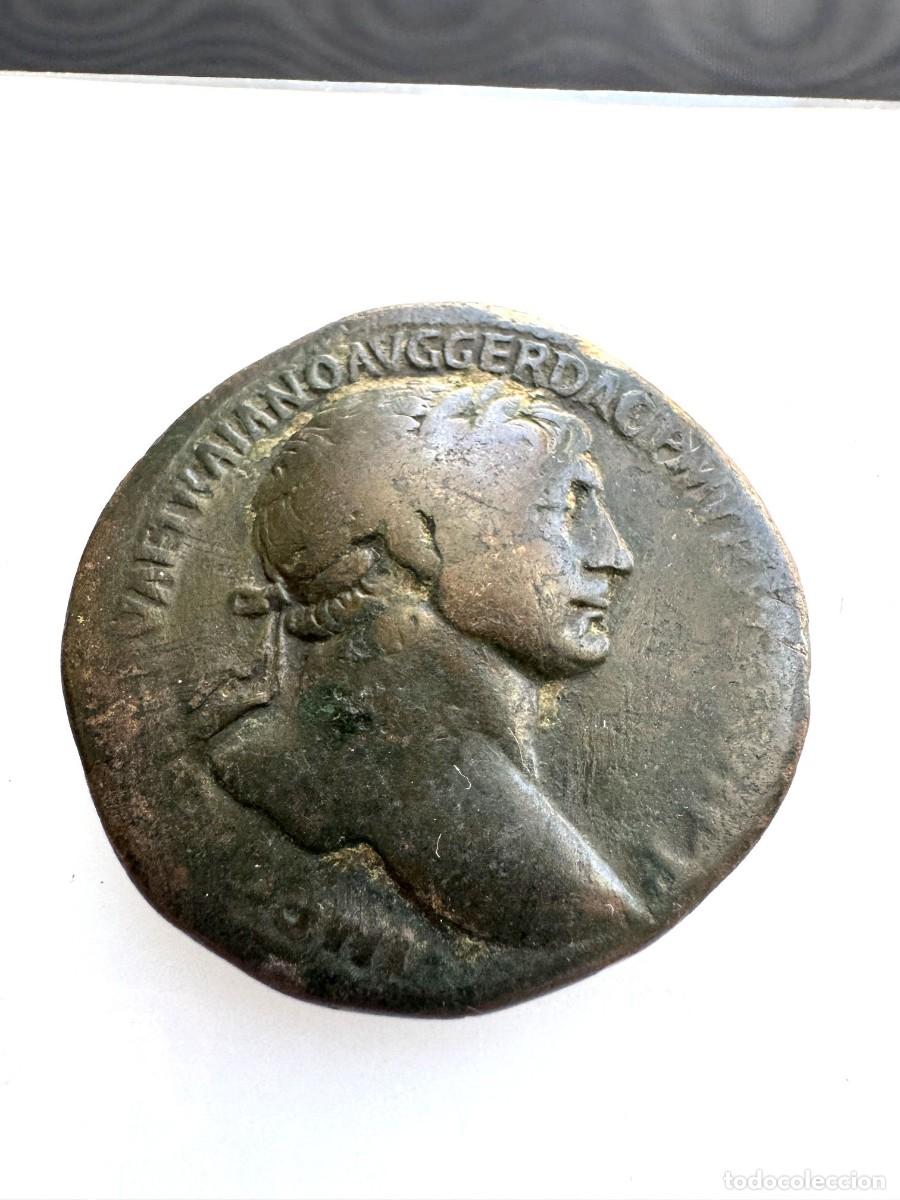 Monedas Imperio Romano: Trajano. Sestercio 25,2 gr. REV/SPQR OPTIMO PRICIPI SC En Exergo ARAB ADQUIS