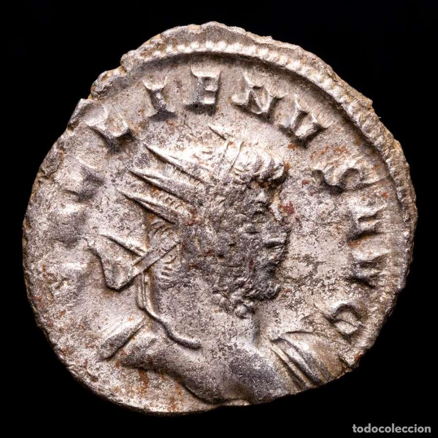 Monedas Imperio Romano: Galieno (253-268) Antoniniano vell&oacute;n, LAETITIA AVG / S Milan