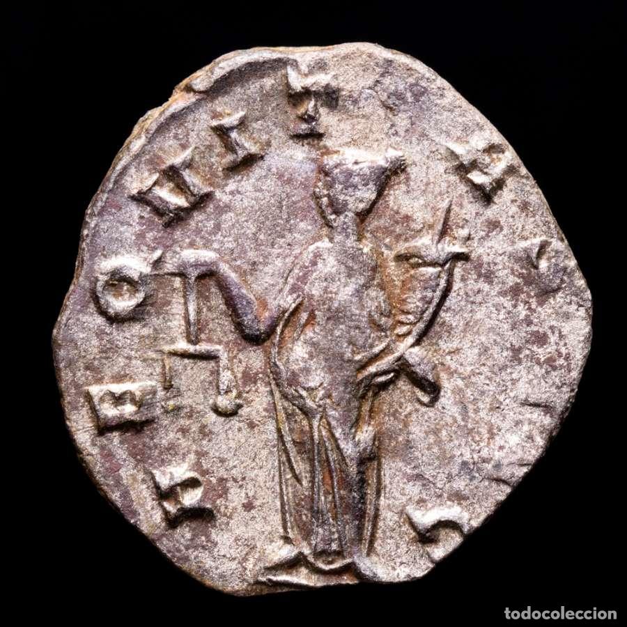 Monnaies Empire Romain: Galieno 260-268 d.C. Antoniniano plateado, Mediolanum. AEQVITAS AVG