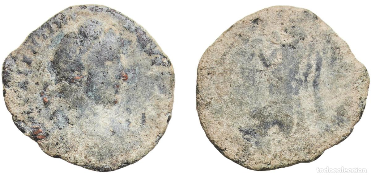 Monedas Imperio Romano: Rome Roman Empire 4th - 5th Centuries AE Nummus Bronze 2g VF