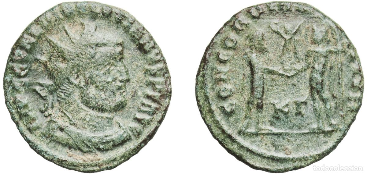 Monedas Imperio Romano: Rome Roman Empire 295 - 299 K&Gamma; AE Fraction - Maximianus (CONCORDIA MILITVM) Bronze Cyzicus Mint 3g