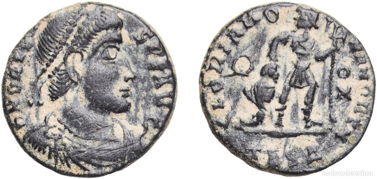 Monedas Imperio Romano: Rome Roman Empire 364 - 367 TES&Delta; AE Nummus - Valens (GLORIA ROMANORVM) Bronze Thessalonica Mint 2.6