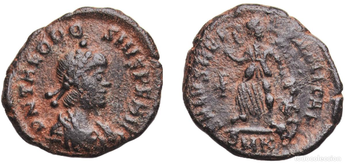 Monedas Imperio Romano: Rome Roman Empire 388 - 392 SMKB AE Nummus - Theodosius I (SALVS REIPVBLICAE) Bronze Cyzicus Mint 1