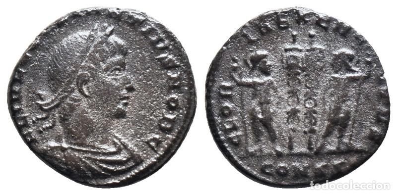 Monedas Imperio Romano: *NV* CONSTANCIO II COMO C&Eacute;SAR, FOLLIS, EXCELENTE REVERSO, MBC+
