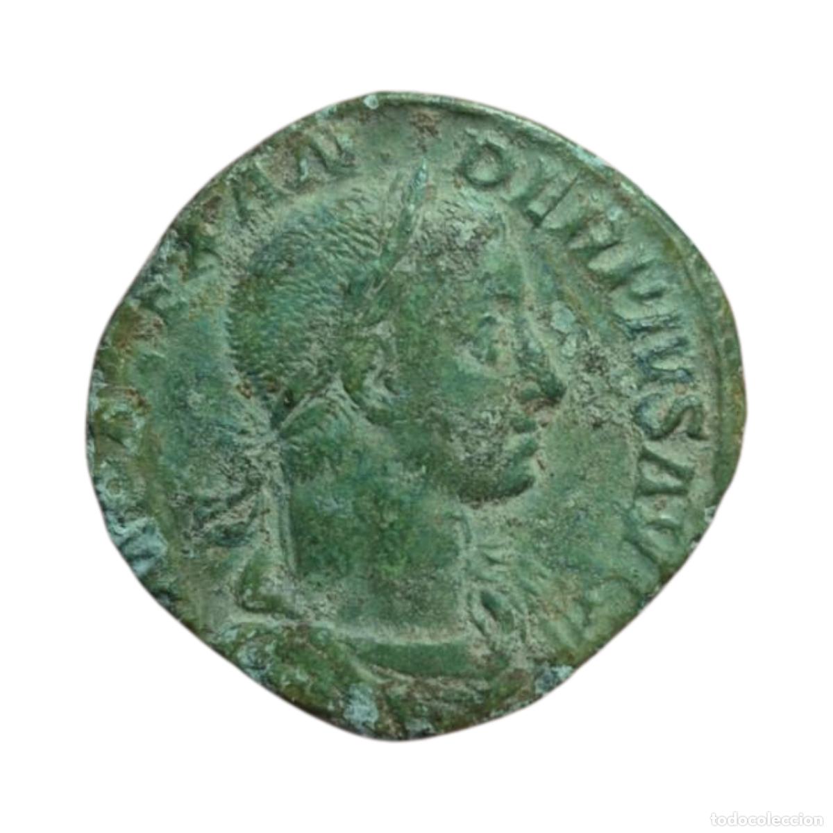 M&uuml;nzen R&ouml;misches Reich: NT/ BONITO SESTERCIO DE ALEJANDRO SEVERO CON PRECIOSA PATINA VERDA 15,3 GRS (A794)