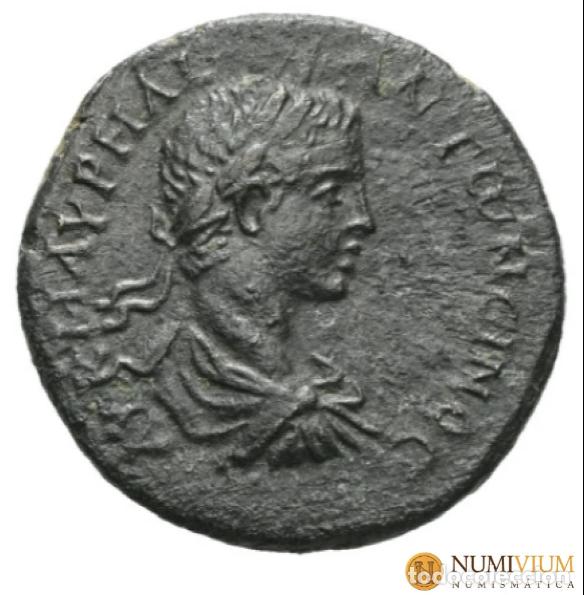Monedas Imperio Romano: Alejandro Severo &middot; 222&ndash;235 d.C. Capadocia, Cesarea-Eusebia. Buen retrato. Bonito Bronce