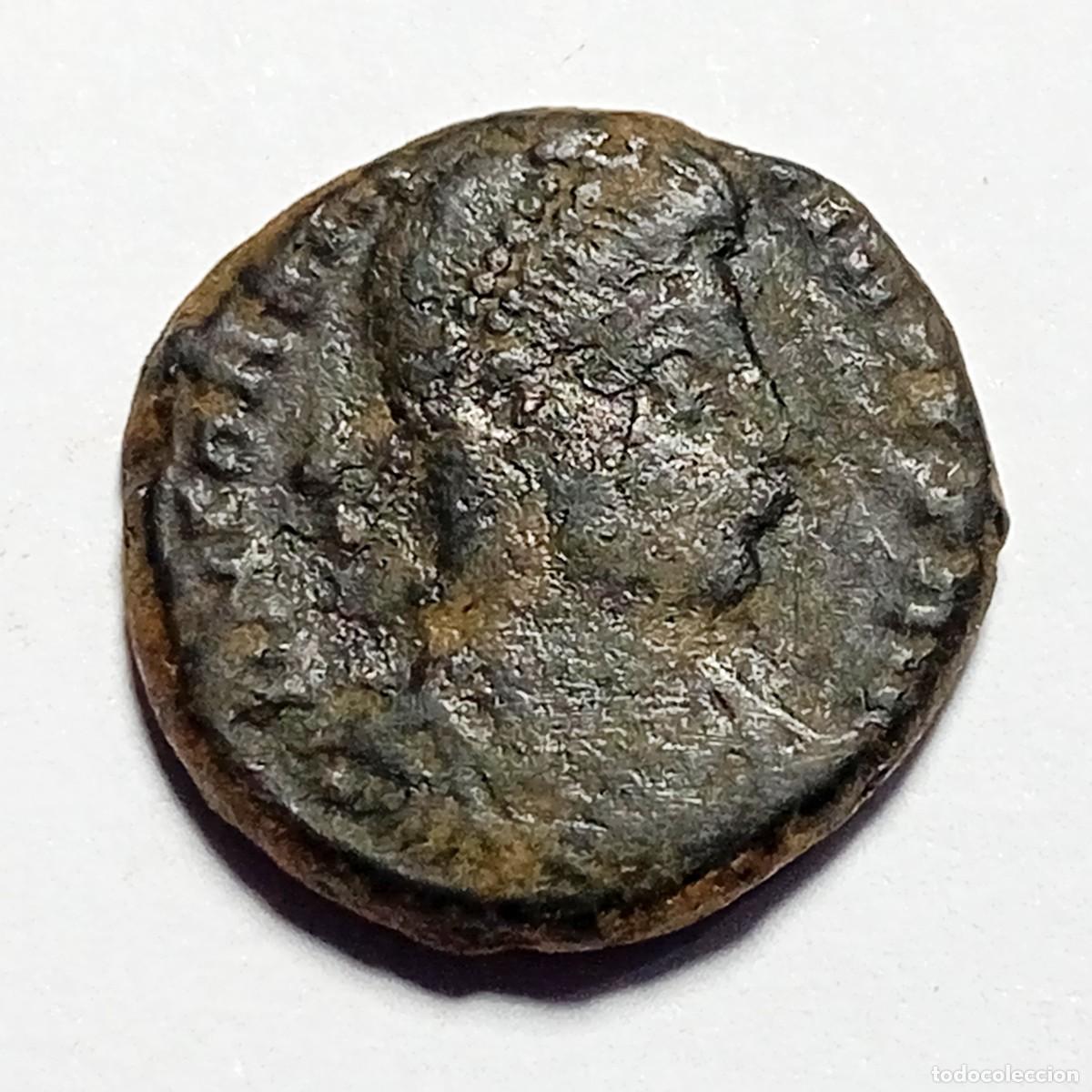 Monedas Imperio Romano: ⚜️ BBF9 8. Constancio II. Fel Temp Reparatio. Antioqu&iacute;a. AE 16. 2,89 g