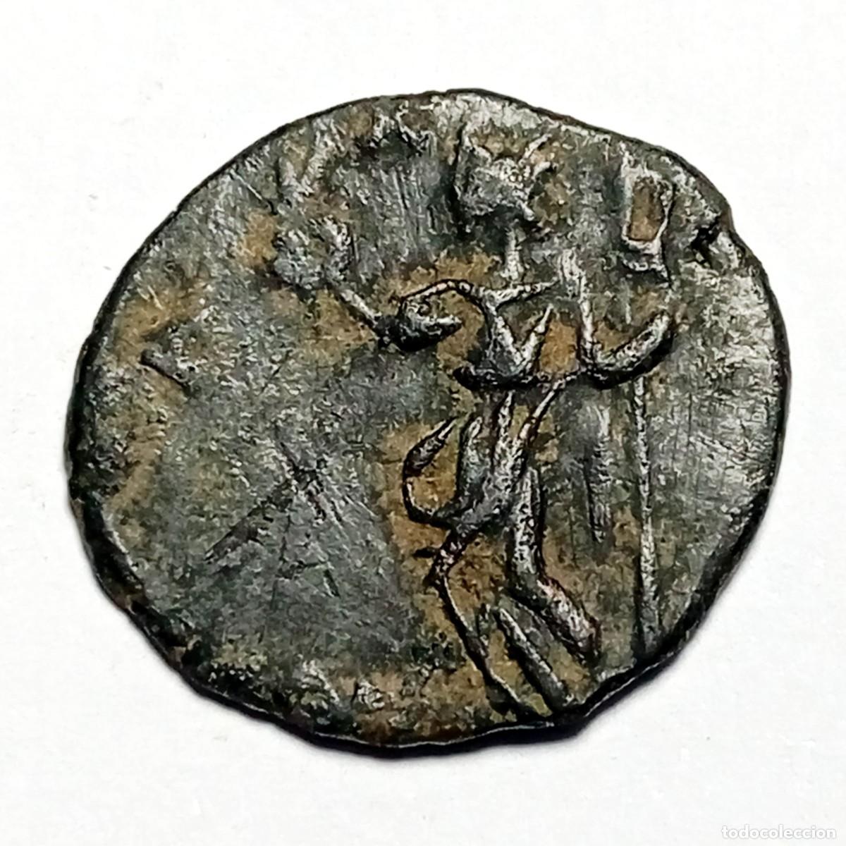Monedas Imperio Romano: ⚜️ BBG0 0. Antoniniano de T&eacute;trico I. Laetitia. AE 18. 1,56 g
