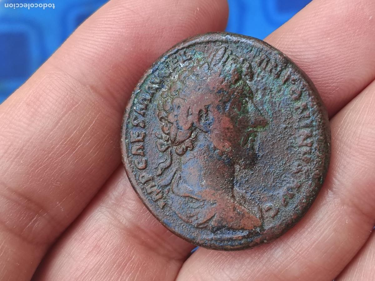 Monedas Imperio Romano: Sestercio romano de Marco Aurelio