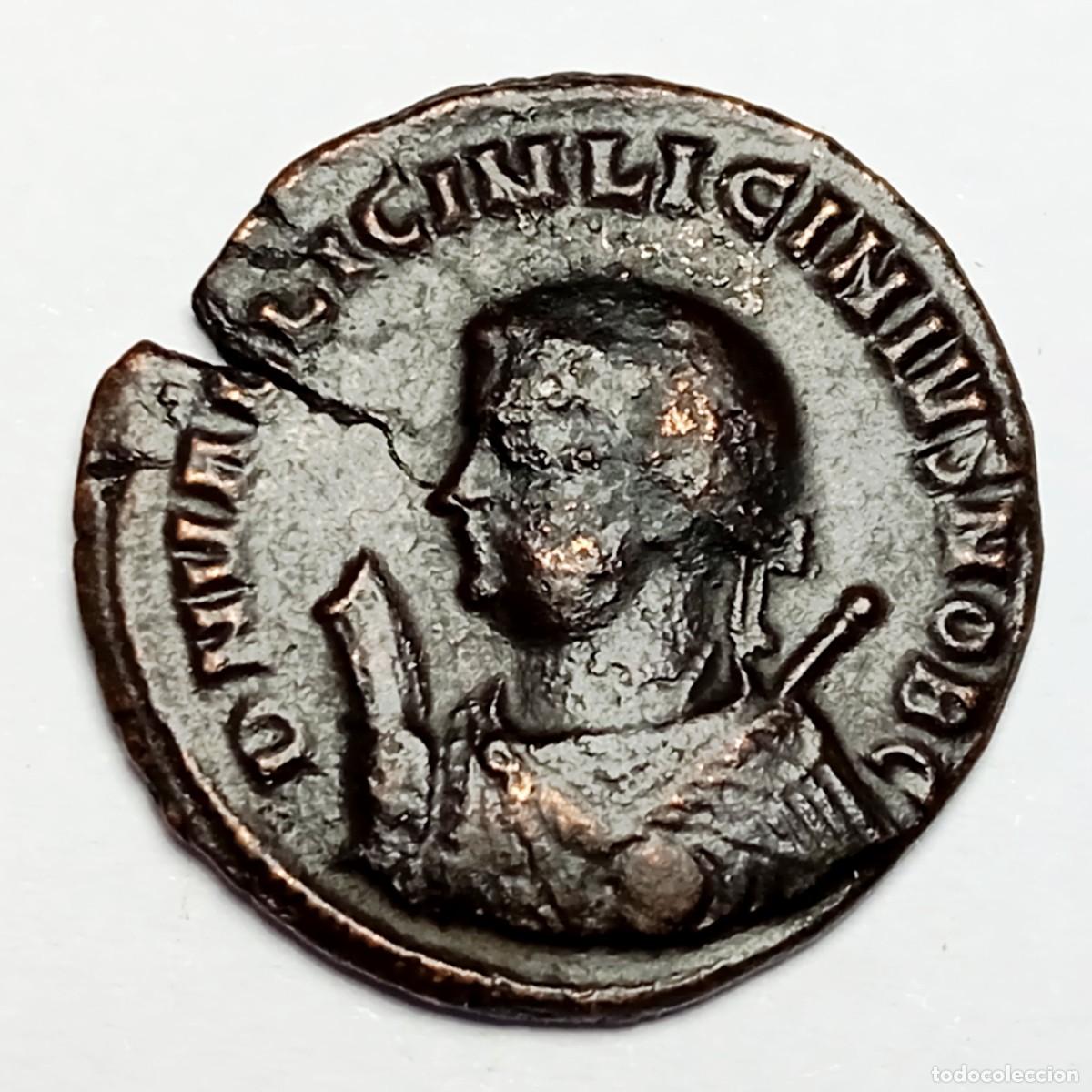 Monedas Imperio Romano: ⚜️ BBF5 3. Follis de Licinio II. J&uacute;piter. Antioqu&iacute;a, 6&ordf; of. 3,26 g. AE 19