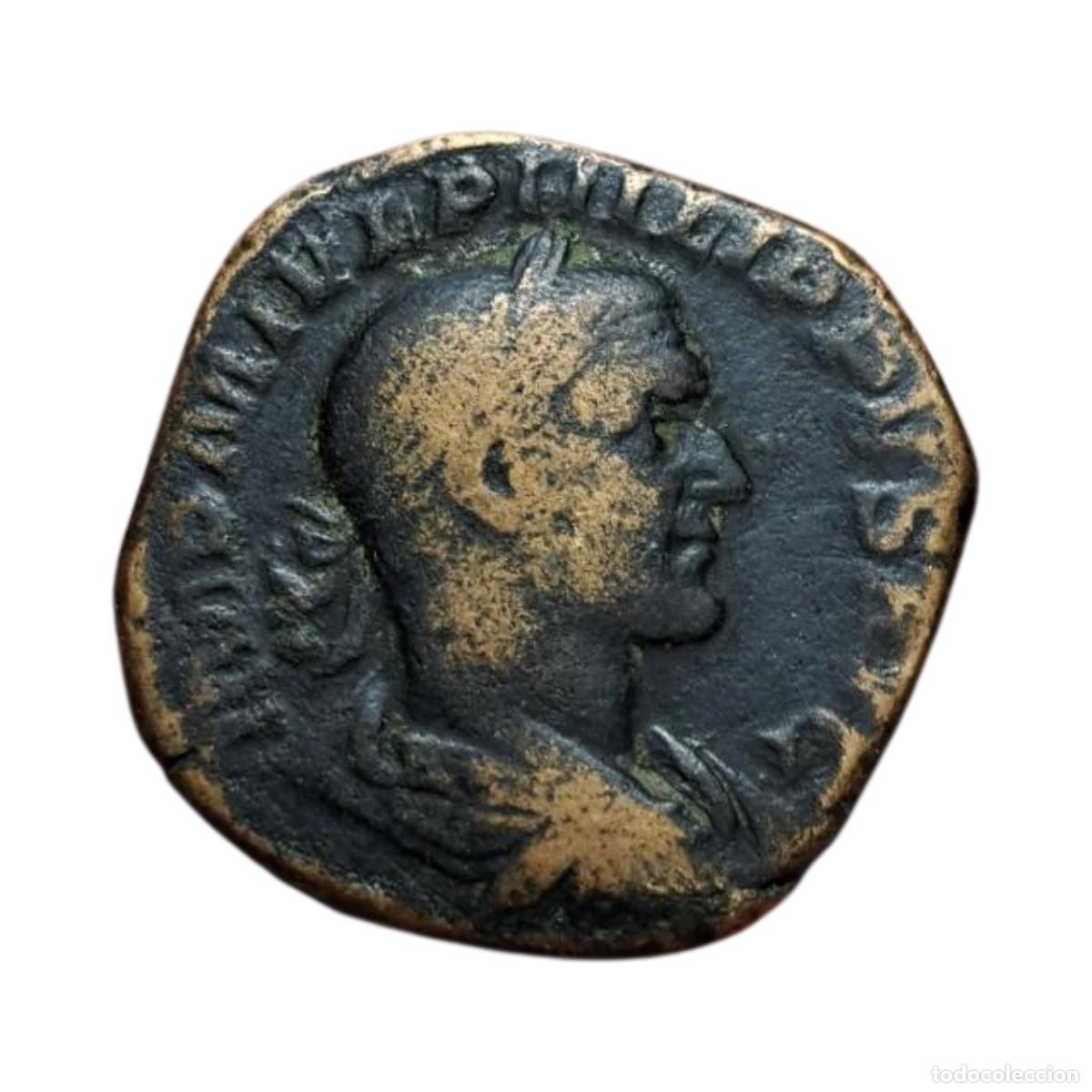 Monedas Imperio Romano: NT/ BONITO SESTERCIO FILIPO PADRE REV. FIDES MILITUM 20,15 GRS (A113)