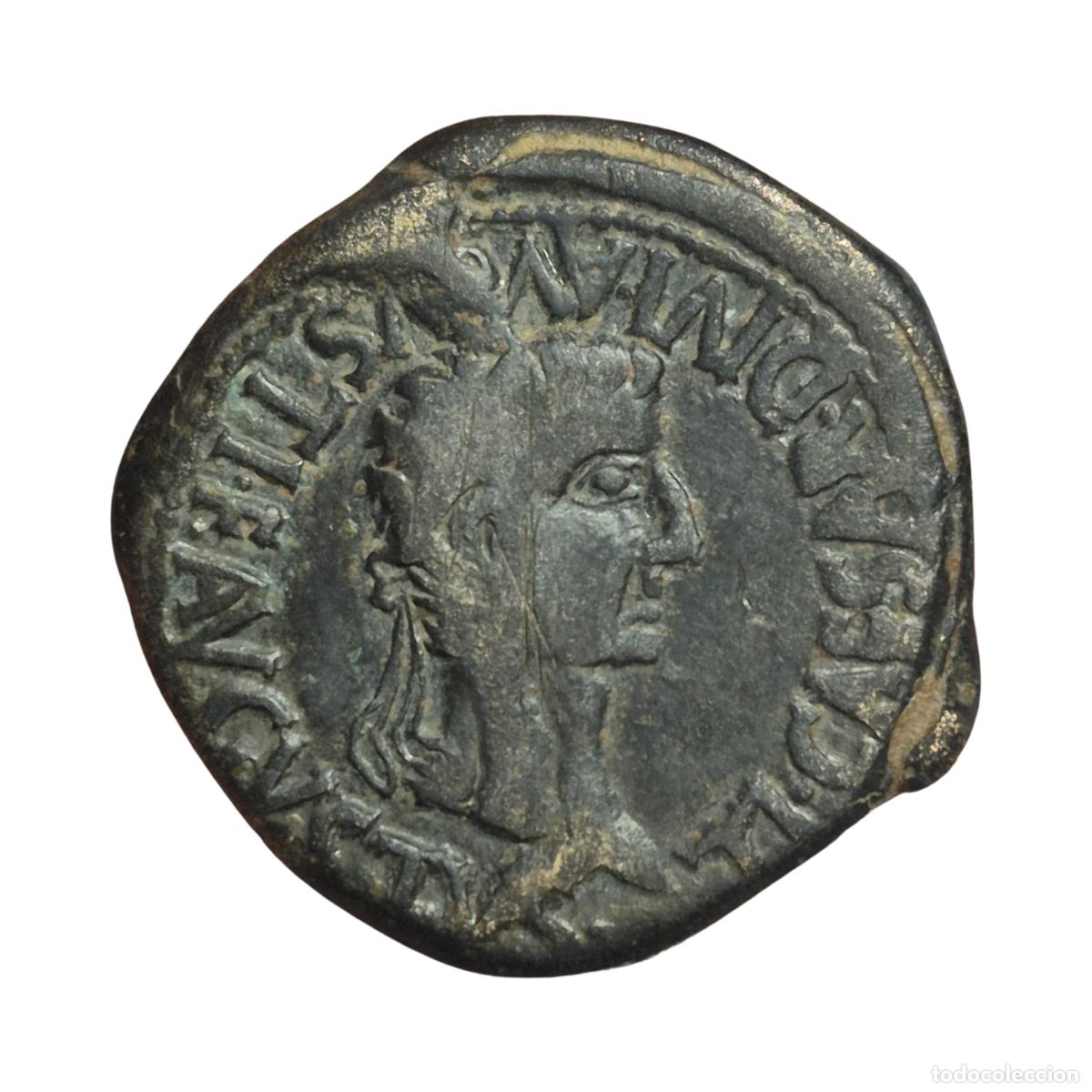 Monedas Imperio Romano: NT/ AS TIBERIO ERCAVICA EXCELENTE EJEMPLAR (A1075)