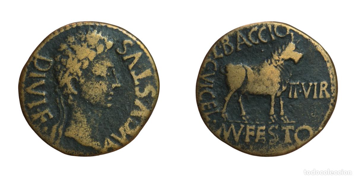 Monedas Imperio romano: NT/ AS IBERORROMANO AUGUSTO CELSA (A1070) - Foto 3