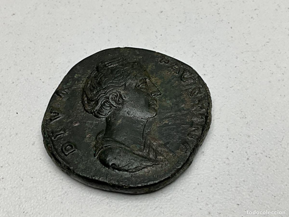 Monedas Imperio Romano: SESTERCIO ROMANO - DIVA FAUSTINA - PESO DE 22,6 gr. MUY BUEN ESTADO. - EBC