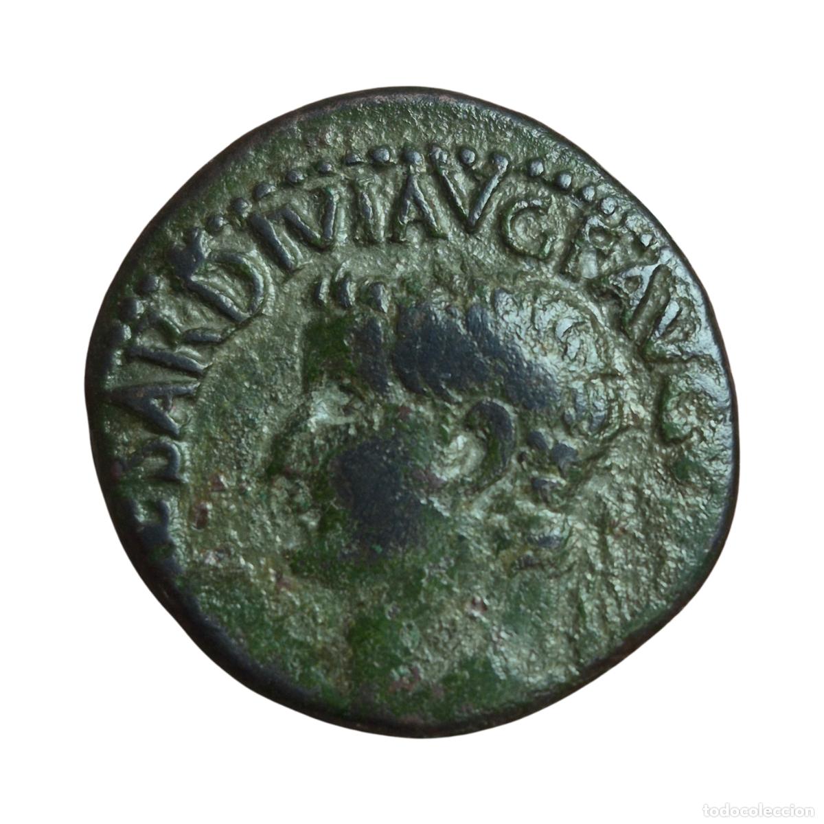 Monedas Imperio Romano: NT / AS TIBERIO TIMON 34-35 d.C. BONITO (A905)