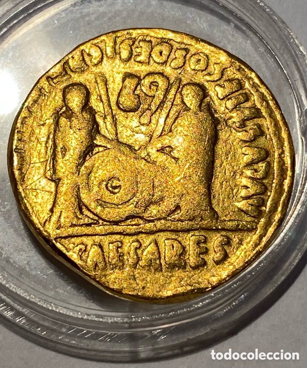 Monedas Imperio romano: Moneda Augusto. &Aacute;ureo. 7,83g. Lugdunum. 2 a.C. - 12 d.C.