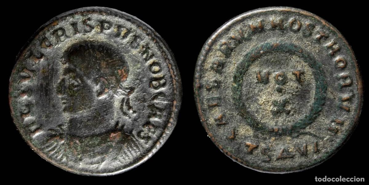 Monedas Imperio Romano: Crispus - CAESARES NOSTRORVM VOT X, Thessalonic - 17 mm / 3.32 gr.