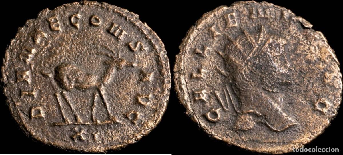 Moedas Imp&eacute;rio Romano: Antoniniano de Galieno - DIANAE CONS AVG, Roma - 21 mm / 2.92 gr.